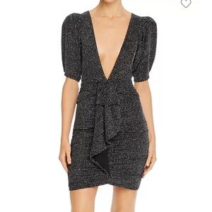 For Love & Lemons Margaux mini glitter dress size s